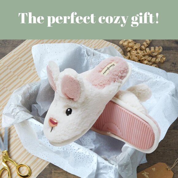 Women's Cozy Heart Scuff Slippers with Rubber Outsole - Perfect Valentine's Gift - Picture 6 of 6